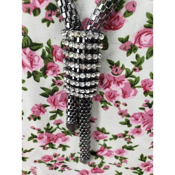 Annabelle USA Women's Cream White Pink‎ Floral Strappy Necklace Tank Top LARGE - Picture 9 of 12